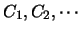 $C_1,C_2,\cdots$