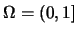 $\Omega=(0,1]$