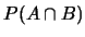 $P(A\cap B)$