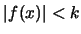 $\vert f(x)\vert<k$