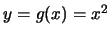 $y=g(x)=x^2$