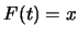 $F(t)=x$