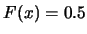 $F(x)=0.5$