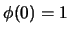 $\phi(0)=1$