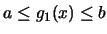 $a\leq g_1(x)\leq b$
