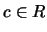$c\in R$