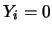 $Y_i=0$