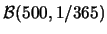 ${\cal
B}(500,\linebreak 1/365)$