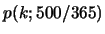 $p(k;500/365)$