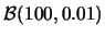 ${\cal B}(100, 0.01)$