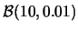 ${\cal B}(10,
0.01 )$