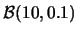 ${\cal B}(10, 0.1)$