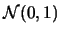 $\mathcal{N}(0,1)$