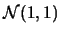 $\mathcal{N}(1,1)$