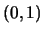$(0,1)$