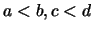 $a < b,c < d$