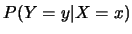 $P(Y=y\vert X=x)$