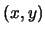$(x,y)$