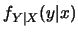 $f_{Y\vert X}(y\vert x)$
