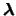 $\mbox{\mathversion{bold}{$\lambda$}}$
