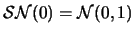 $\mathcal{SN}(0)=\mathcal{N}(0,1)$