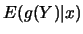 $E(g(Y)\vert x)$