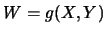 $W=g(X,Y)$