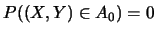 $P((X,Y)\in A_0)=0$