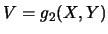 $V=g_2(X,Y)$