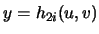 $y=h_{2i}(u,v)$