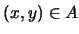 $(x,y)\in A$