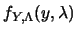 $f_{Y,\Lambda}(y,\lambda)$