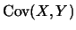 $\mbox{Cov}(X,Y)$