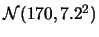 $\mathcal{N}(170,7.2^2)$