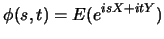 $\displaystyle \phi(s,t)=E(e^{isX+itY})$