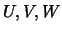 $U,V,W$