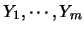 $Y_1,\cdots,Y_m$