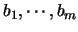$b_1,\cdots,b_m$
