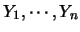 $Y_1,\cdots ,
Y_n$