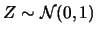 $Z\sim
\mathcal{N}(0,1)$