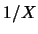 $1/X$
