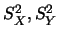 $S_X^2, S_Y^2$