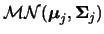 ${\cal MN}(\mbox{\boldmath {$\mu$}}_j,\mbox{\mathversion{bold}{$\Sigma$}}_j)$
