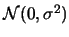 ${\cal N}(0,\sigma^2)$