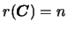 $r(\mbox{\boldmath {$C$}}) = n$