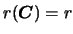 $r(\mbox{\boldmath {$C$}})
\linebreak =r$