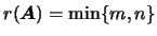 $r(\mbox{\boldmath {$A$}})=\min \{ m,n \}$