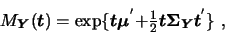 \begin{displaymath}
M_{\mbox{\scriptsize\boldmath {$Y$}}}(\mbox{\boldmath {$t$}...
...\scriptsize\boldmath {$Y$}}} \mbox{\boldmath {$t$}}^{'} \} \ ,
\end{displaymath}