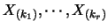 $X_{(k_1)}, \cdots ,X_{(k_r)}$