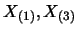 $X_{(1)}, X_{(3)}$